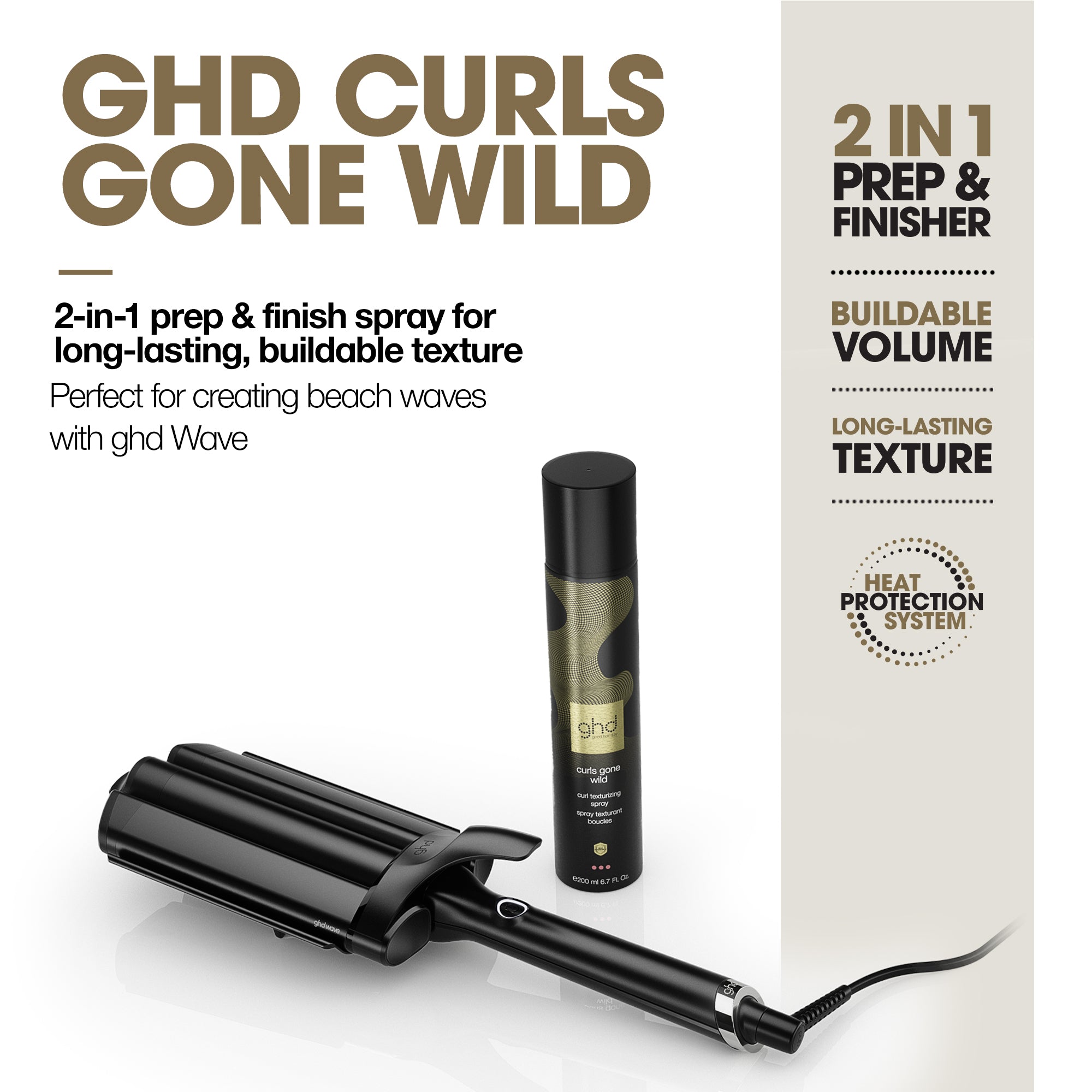 Ghd Curls Gone Wild – kiharoiden teksturointisuihke 120 ml