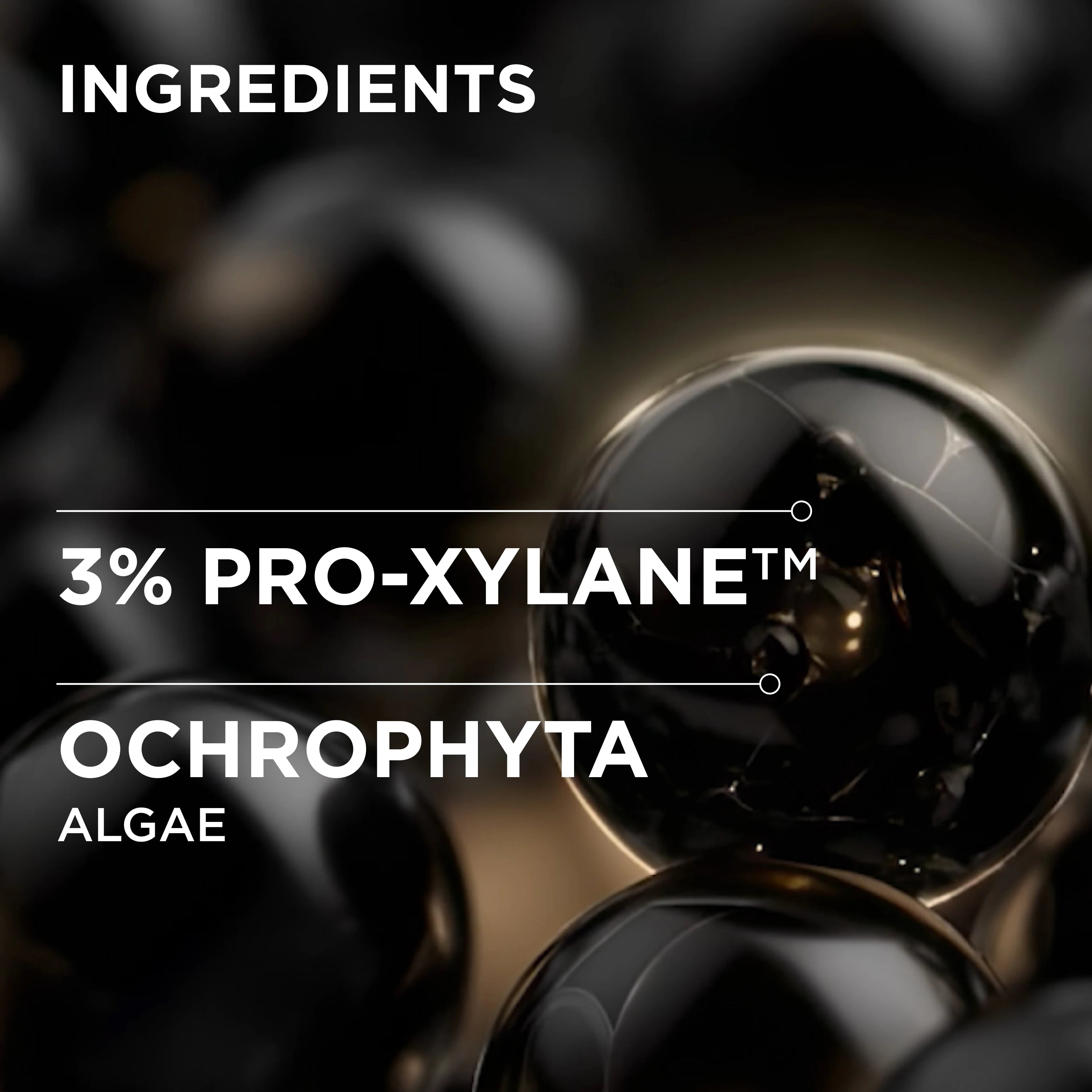 Kérastase Chronologiste Longevity Potion sisältää 3 % Pro-Xylane ja Ochrophyta-levä.