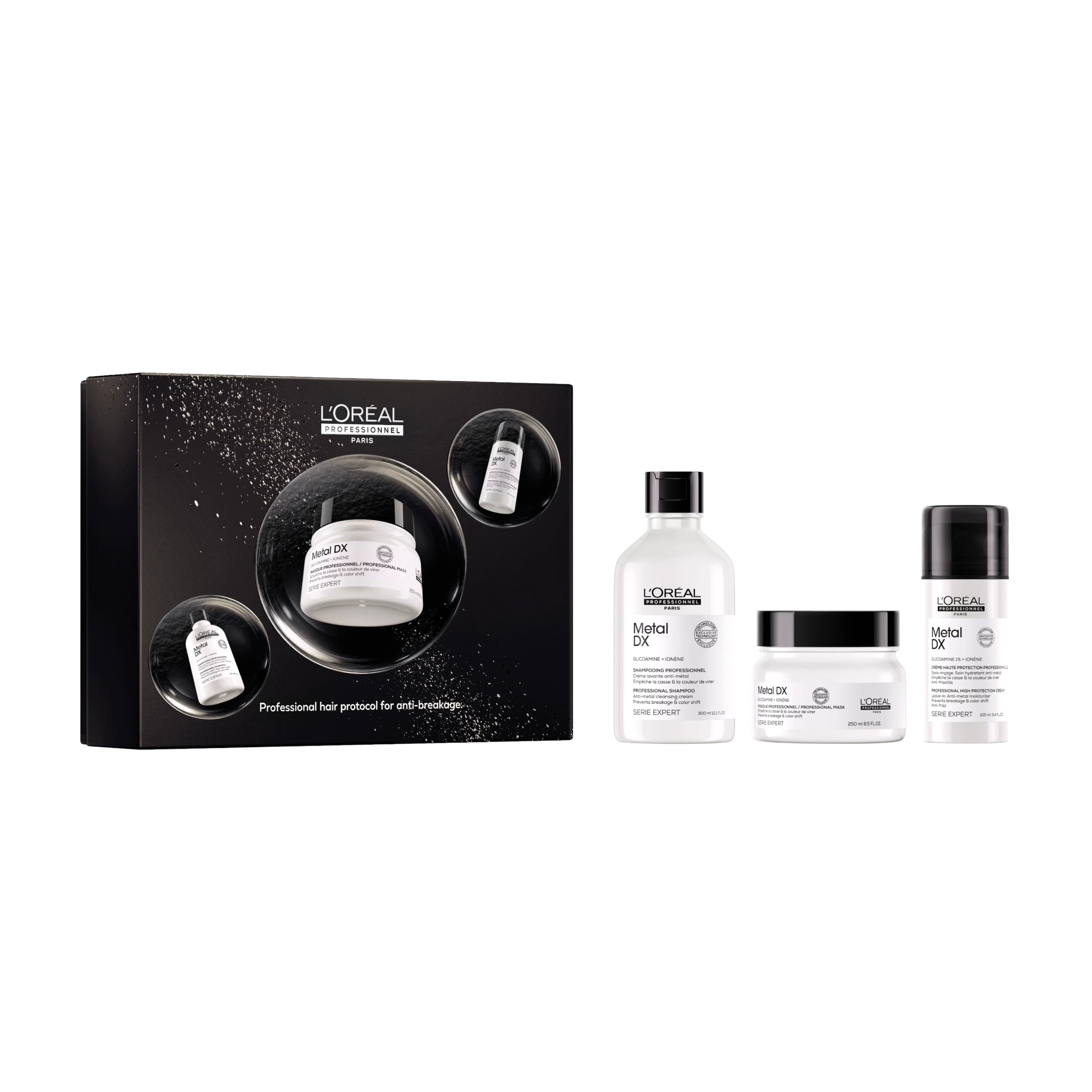 L'Oréal Professionnel Metal DX Trio Holiday Set 2026 lahjapakkaus.